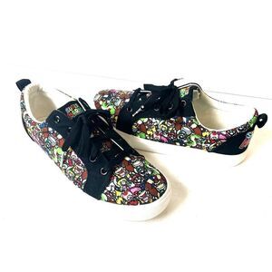 Nintendo Super Mario Canvas Skate Shoes Women's 6 Low Top Lace Up Sneaker